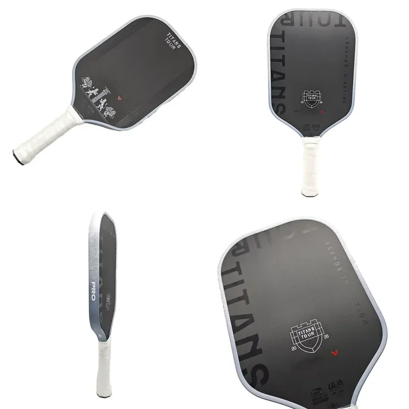 2026 Titans Tour Limited Cement Gray Pro V 14mm 16mm Thickness GEN5 Core Thermoformed Toray T700 Carbon Fiber Pickleball