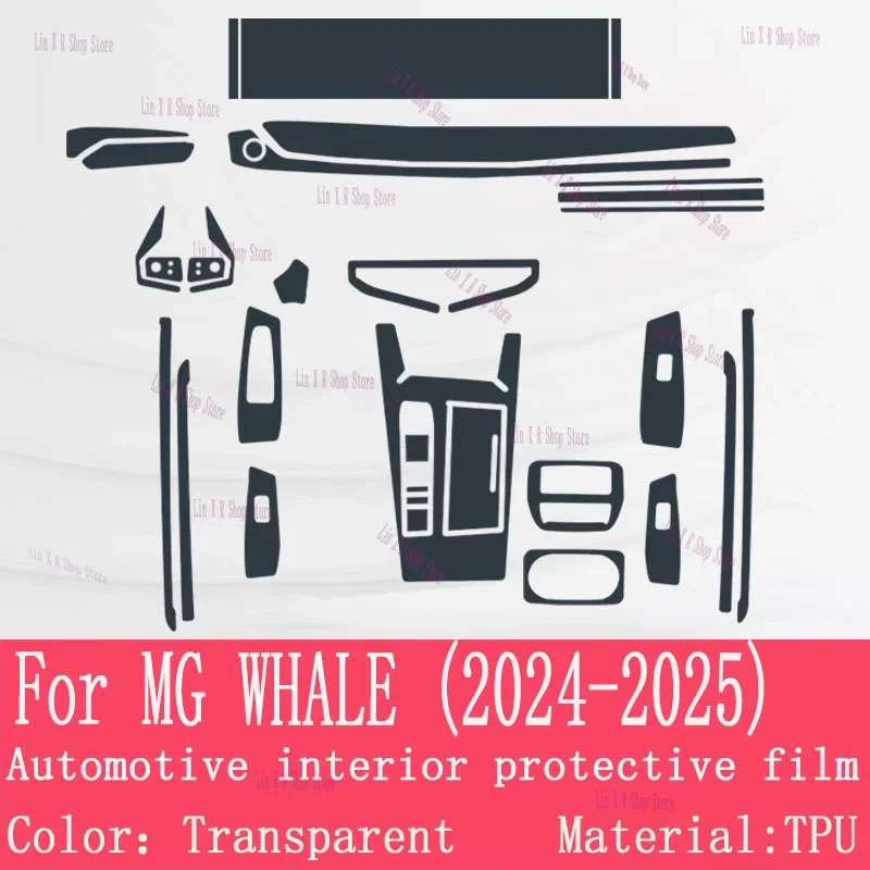 

Protective Film TPU For MG WHALE 2024 2025 Gearbox Panel Navigation Car Interior Screen Anti-Scratch Repair Sticker Accessories