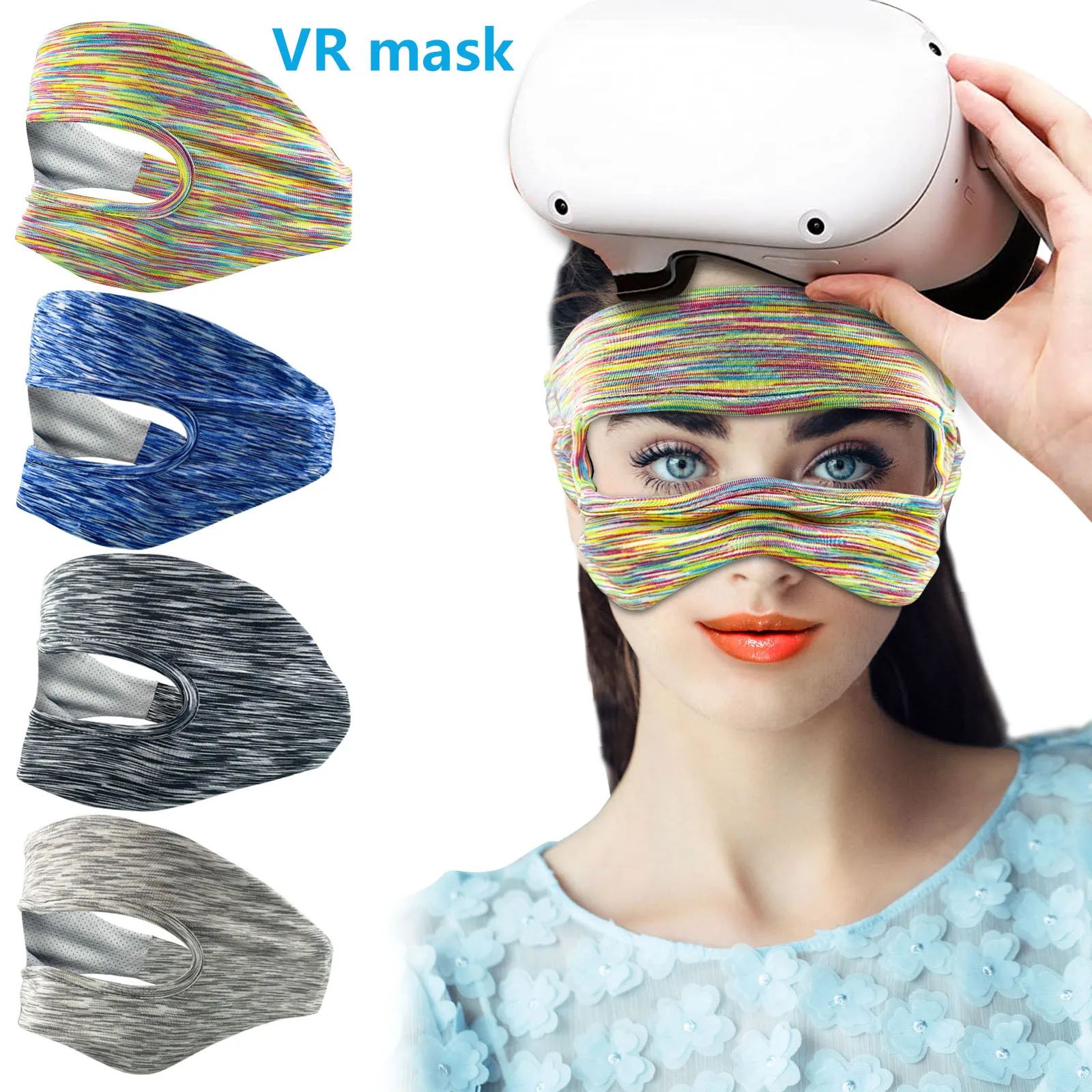 

BreathableVR Eye Mask Breathable VR Sweat Band for Meta/Oculus Quest 2/3 VR Accessories Face Cover Sweat Proof Eye mask