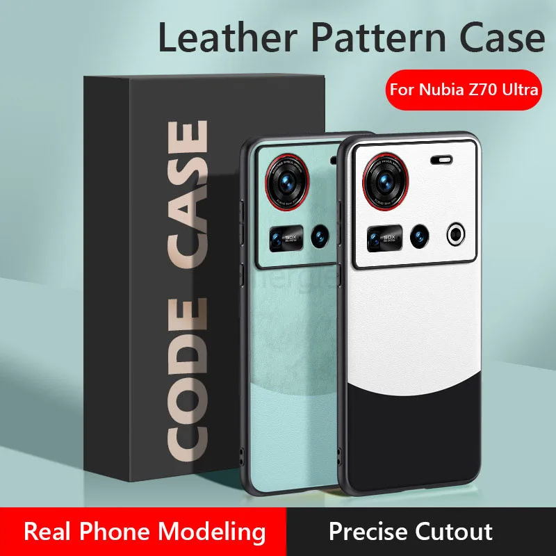 Простой однотонный кожаный мягкий противоударный чехол на заднюю панель для ZTE Nubia Z70 Ultra Z70Ultra 5G, чехлы для телефонов Fundas