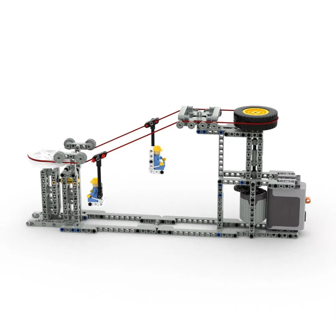 

MOC STEM Technological Building Blocks Tourist Cable Car Model Science Blocks Toys For Children Antistress Assembly Bricks Kits