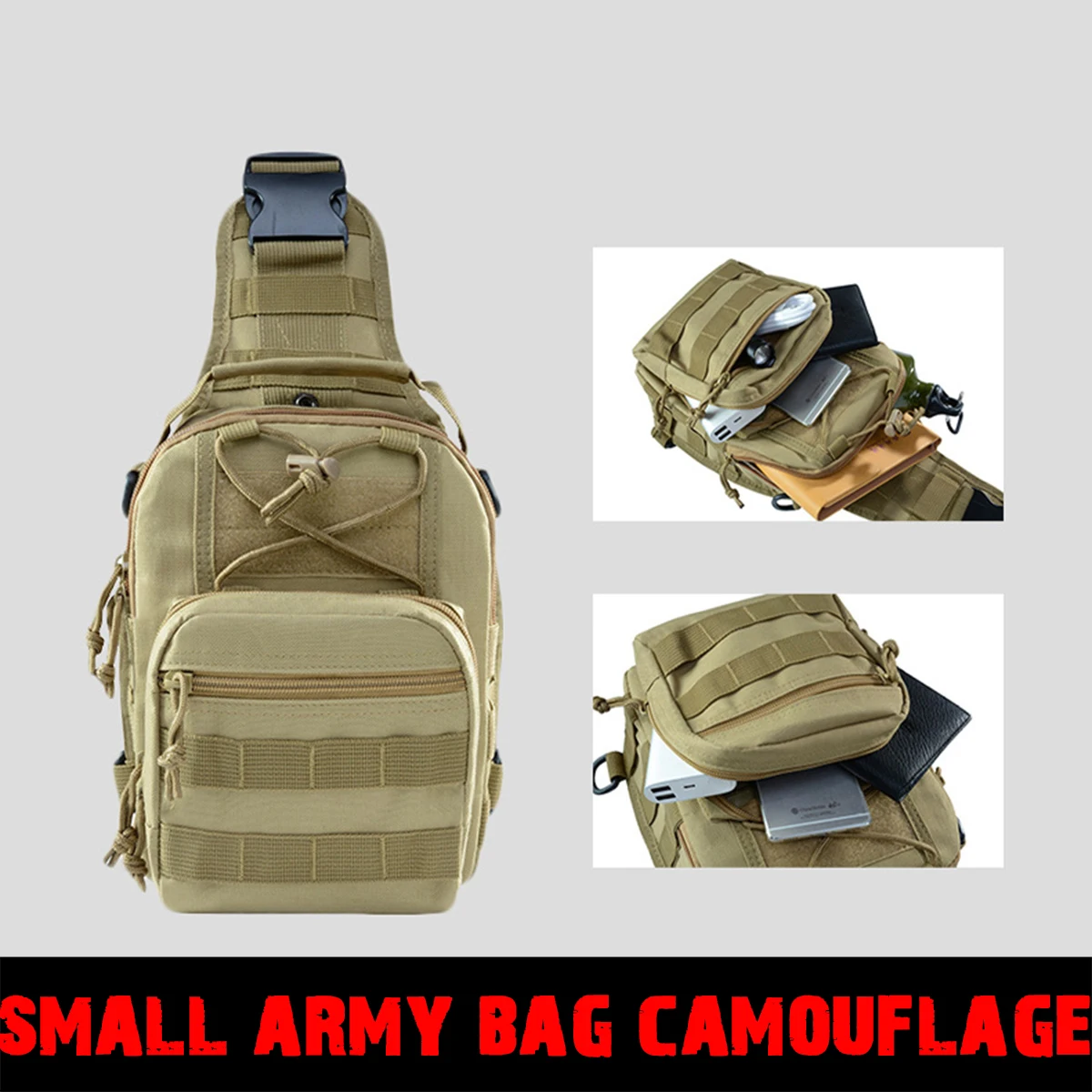 Camouflage Oxford Cloth Crossbody Shoulder 511 Bag Men's Crossbody Bag Sports Outdoor Tactical Chest Bag 900D Oxford Cloth (10L)