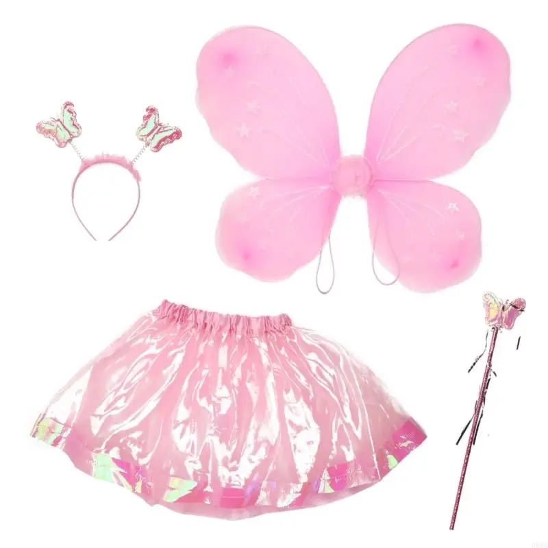 39BB Buntes Fairy Flügel Dress Up Sheer Wing Butterfly Fairy Flügel Performance Kostüm Engel Flügel für Frauen Mädchen