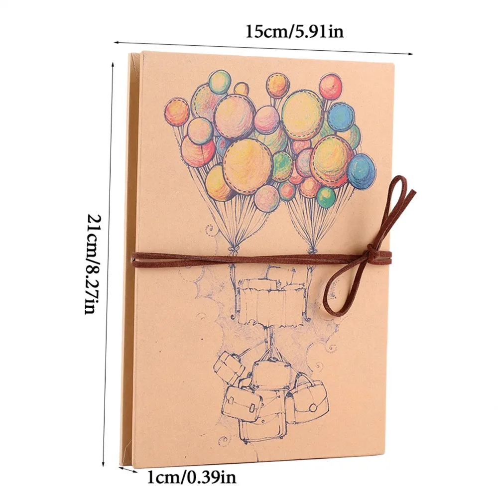 Estilo vintage ballon capa acordeão, álbum dobrável, Scrapbook DIY, artesanato criativo artesanal