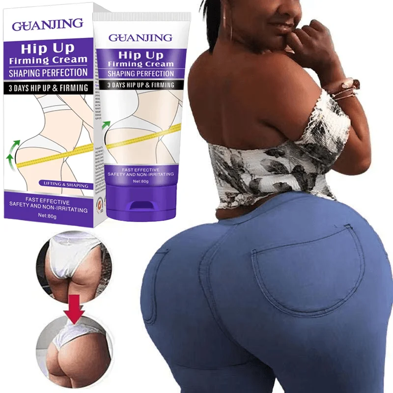 West African Buttocks Enlargement Cream Effective Hip Lift Up Compact Sexy Big Butt Tighten Plump Sexy Peach Buttock Care 80g