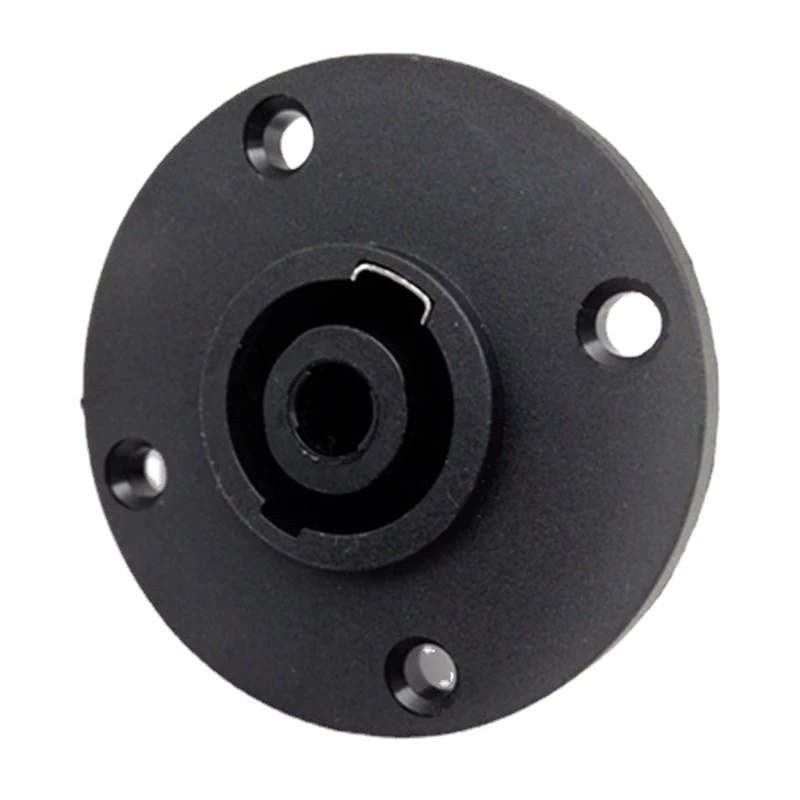 Female 4 Pole Type Speakon Connector Round Speaker Plate with Metal Insert SpeakOn Panel Mount Socket Kits