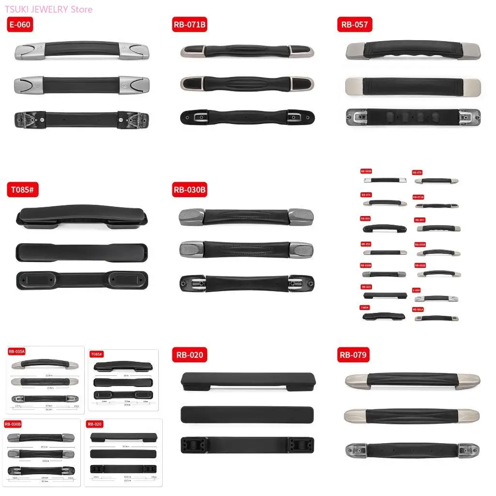 62KE 1PC حقيبة بلاستيكية حقيبة أمتعة حزام مرن المقبض استبدال قبضة قبضة