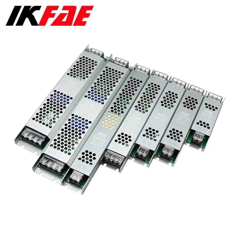 Imagem -02 - Fonte de Alimentação Led 12v 24v 60w 100w 200w 300w 400w 500w Transformador ac dc Ultrafino Conversor de Driver de Led para Iluminação de Tira Led