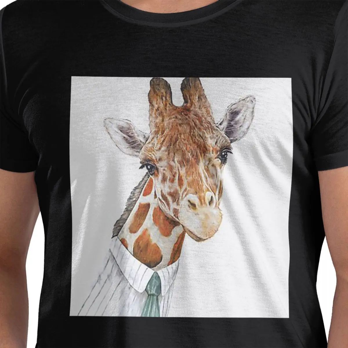 

Giraffe 100% Cotton T-Shirt Men's Classic T Shirts Men Crew Neck Short Sleeve S-6XL