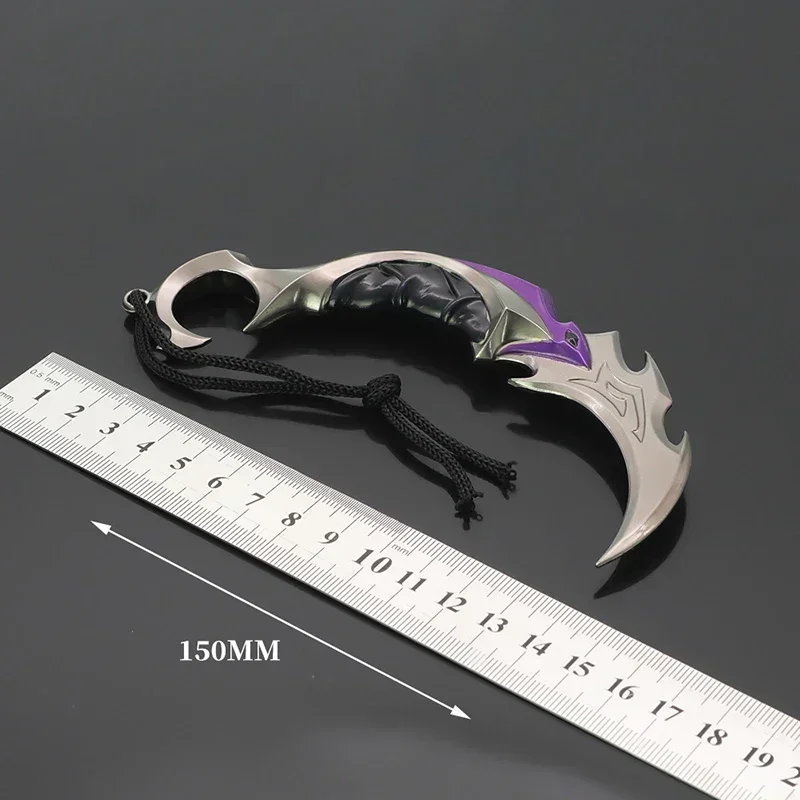 15CM Valorant Karambit EP5 Metal Model Claw Knife 1:1 Replic Game Melee Weapon Real Steel Katana Desk Craft Ornaments Toys Boys