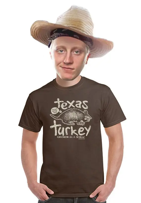 Texas Turkey Armadillo Shirt Funny Tx Foodie Shirts Food T For Men Brown Tee Short Sleeved Summer Gifts Texans S 4Xl