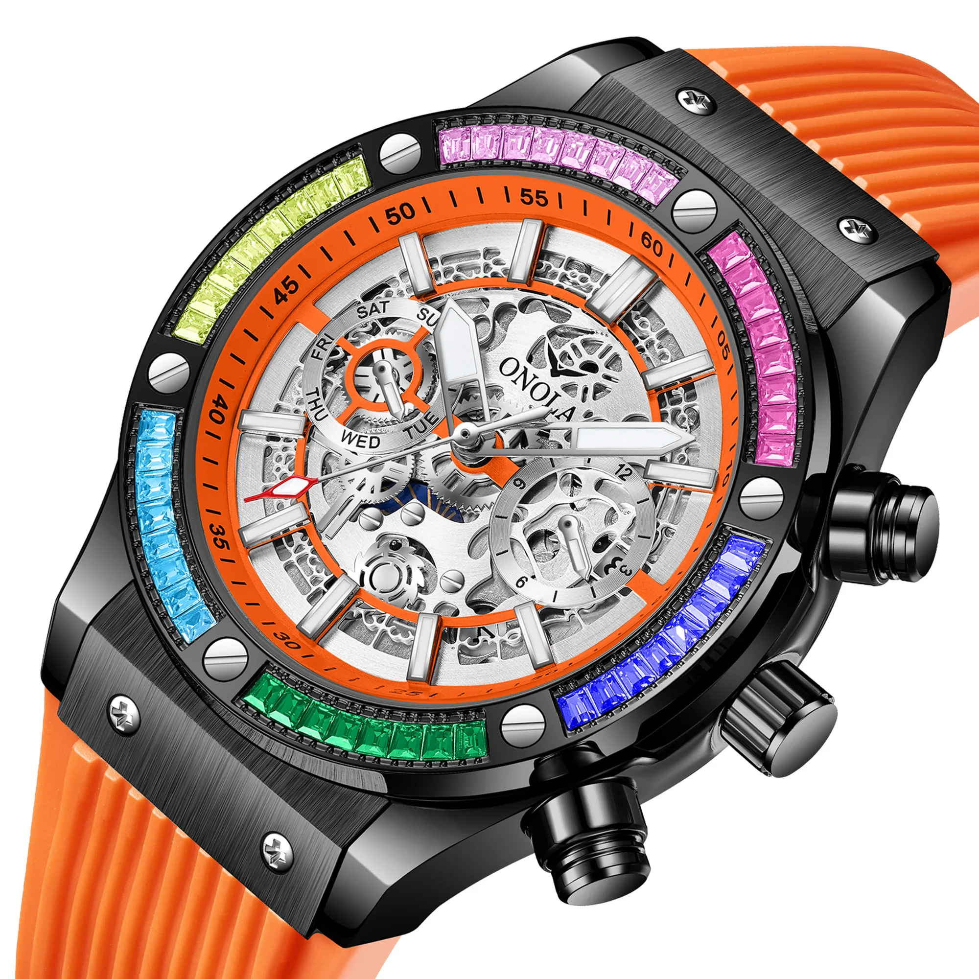 2023 Classic Luxury Watch for Menes Multifunction Sports Waterproof Luminous Casual Clock ONOLA Men Mechanic Watches