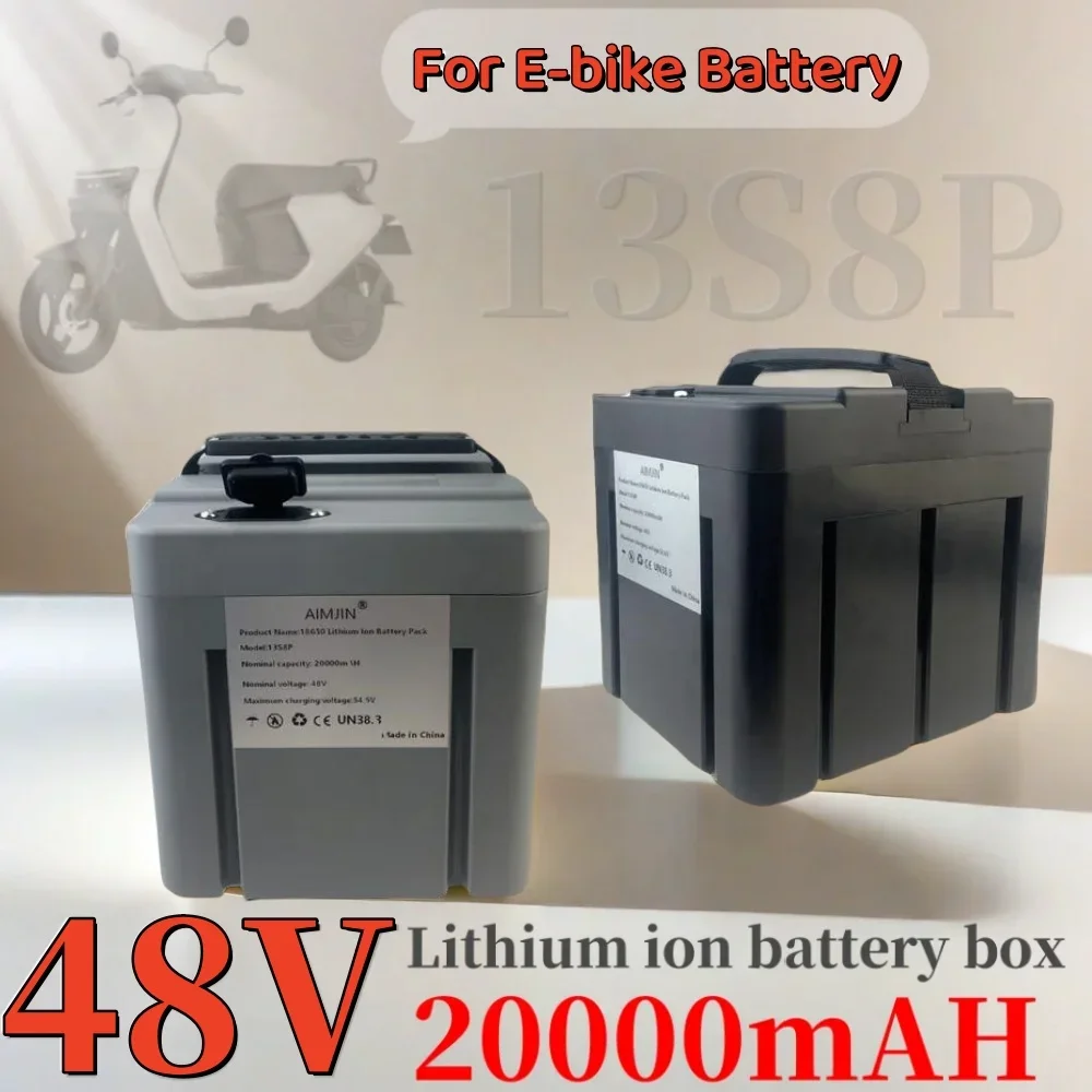 

48V 20Ah/20000mAh 13S8P lithium battery pack, large capacity electric motorcycle 13s8p battery pack