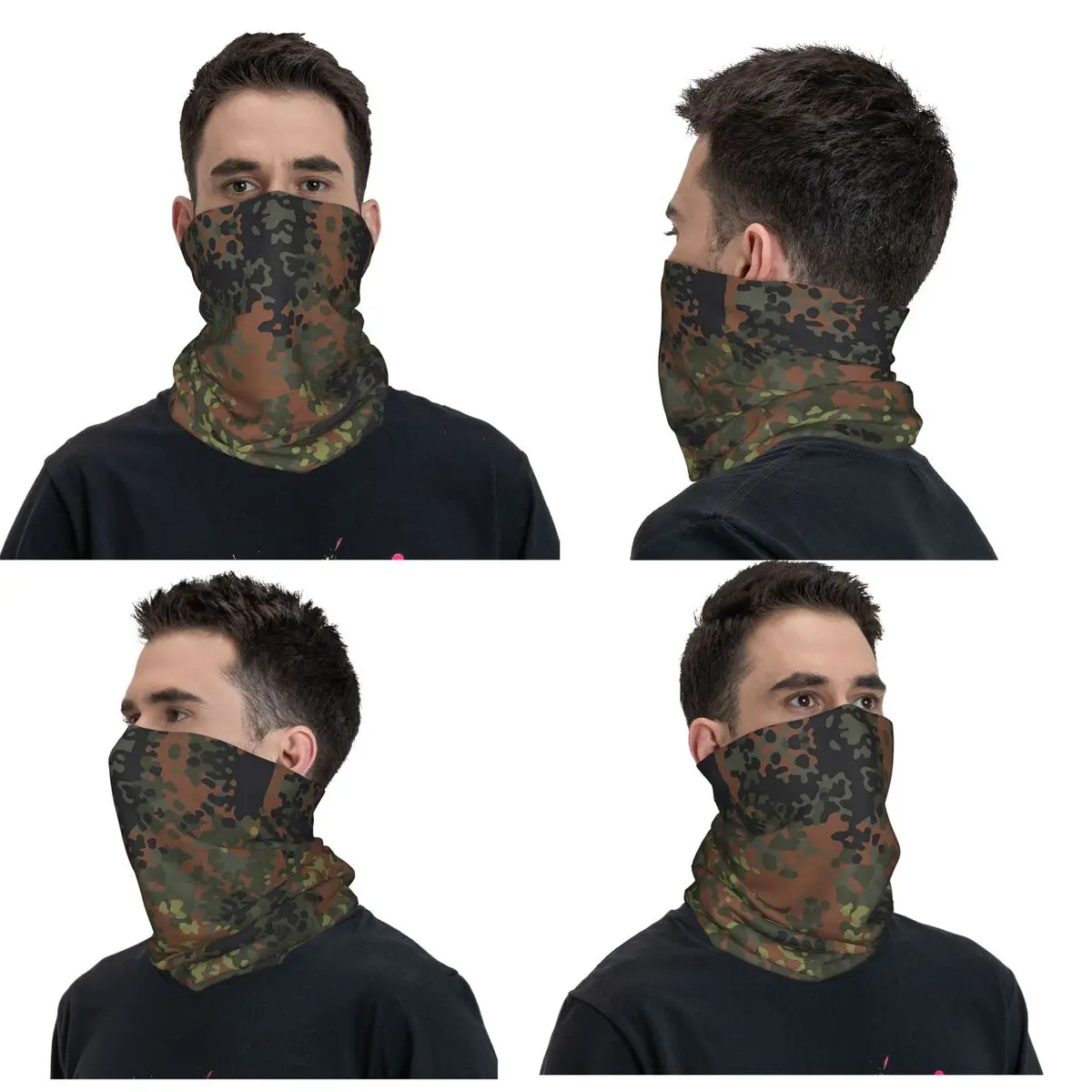 

Flecktarn Camo Bandana Neck Cover Printed Wrap Scarf Multi-use Cycling Scarf Riding Unisex Adult