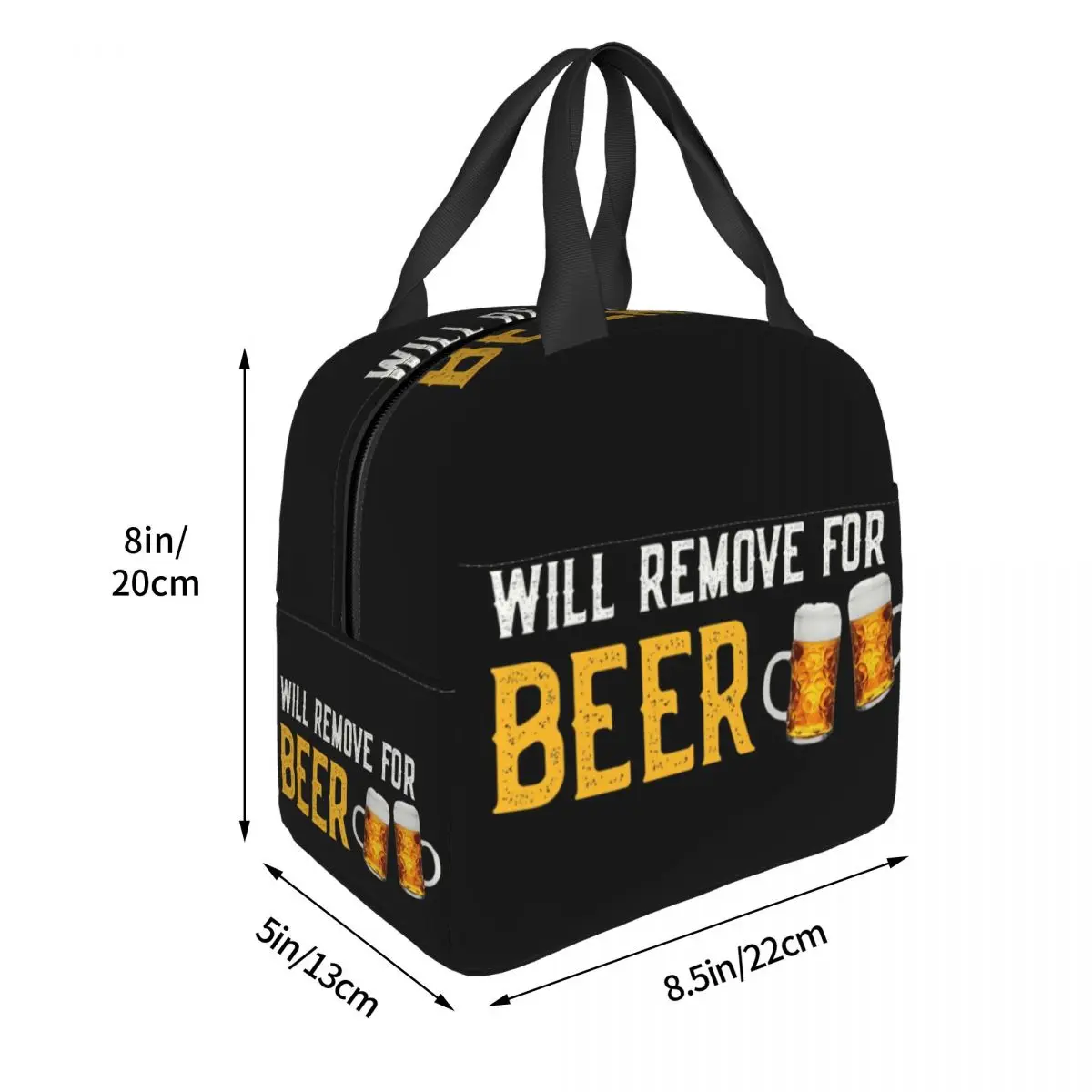 Will Remove For Beer Lunch Bag Women Warm Cooler Thermal Insulated Lunch Box for Student School Work Picnic Food Tote Bags