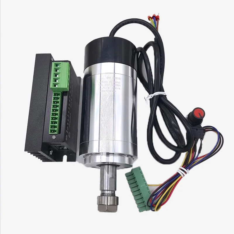 Brushless 300W High-Speed Air-Cool Spindle Motor 0.3KW DC 36V 13000 RPM for CNC Machines with ER11 Collet And 55mm Clamp