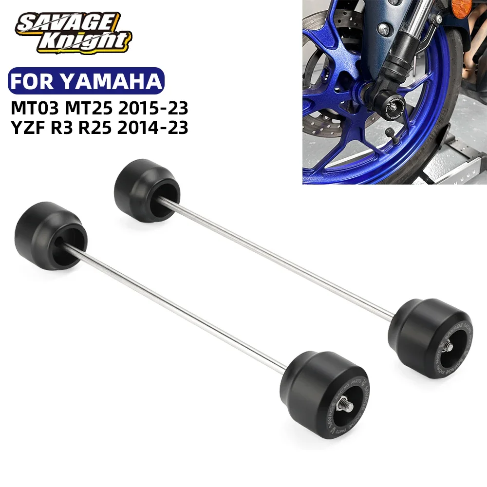 2024 For YAMAHA MT03 MT25 YZF R3 YZF R25 Motorcycle Wheel Fork Slider MT 03 25 Wheel Axle Fork Crash Slider Wheel Hub Protector