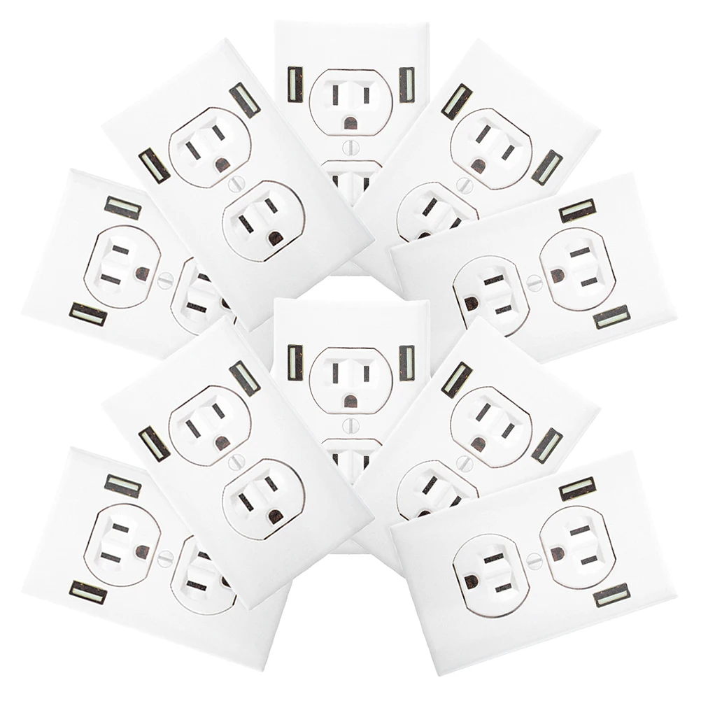 

10Pcs Fake Outlet Stickers Prank Decals Realistic Electrical Socket Adhesive for Workplace Home Office Decor Fun Surprise