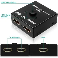 HDMI 2.0 Switch splitter 4K 60Hz Bi-direction HDMI Splitter HDMI AB Switch splitter 1X2 or 2X1 2 Ports Adapter for PS5 Xbox PS4