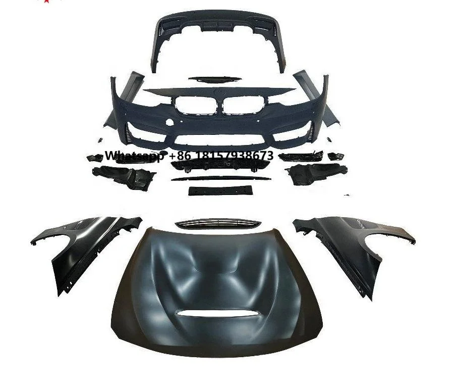 

3Series F30 to M3 Style PP Material 2013-2019 BODY KIT Fit for 3 Series F30 F35 Car Bumper HOOD Auto Car Full Body Kits