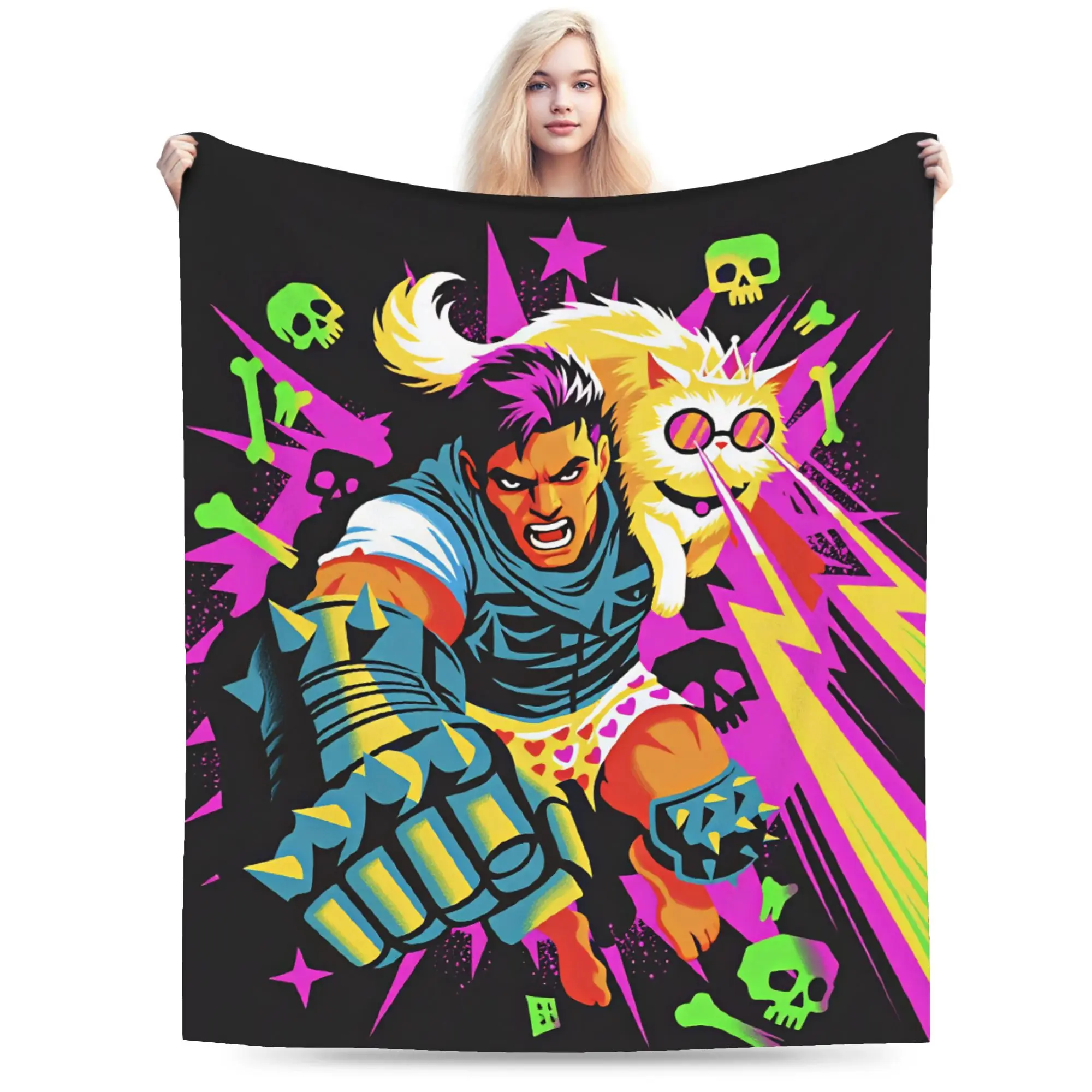 Carl Cat Blanket  Warm Graphic Plush Throw Blanket For Children Couch Chair Flannel Bedspread Bed Cover