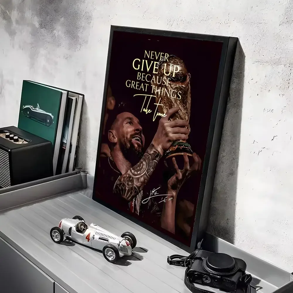Fußballstar L-Lionel M-Messi Poster Aufkleber Wandbild Wandtattoos für Schlafzimmer Wohnzimmer Zuhause Selbstklebende Dekoration Geschenk – Detail 19
