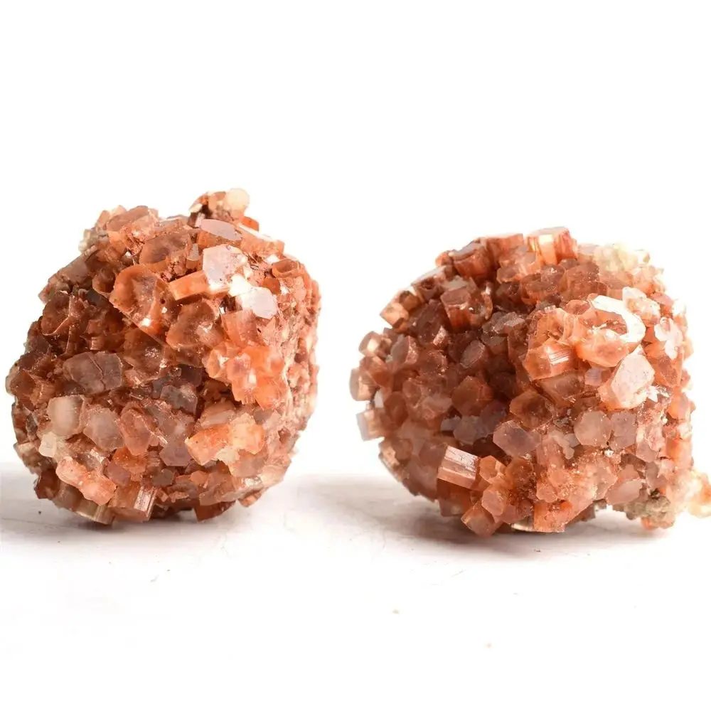 Naturale raro arancione quarzo Aragonite cristallo minerale a forma di grappolo pietra grezza campione di nefelina decorazione della stanza di