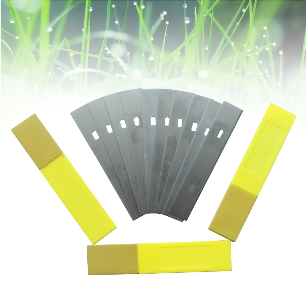 

100pcs Cleaning Blades High Carbon Steel Spare Scraper Kit Durable Rust Resistant Surface Cleaner Tool For Wall Floor Glass