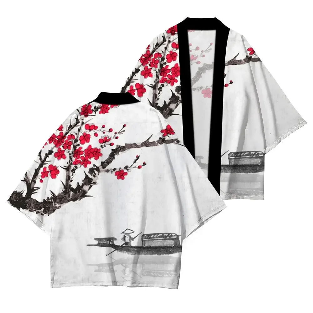 2024new StyleJapanese Kimono Cardigan Shirt Men's AndWomen 's Cosplay Kimono Jacket Traditional Trendy Japanese Clothing