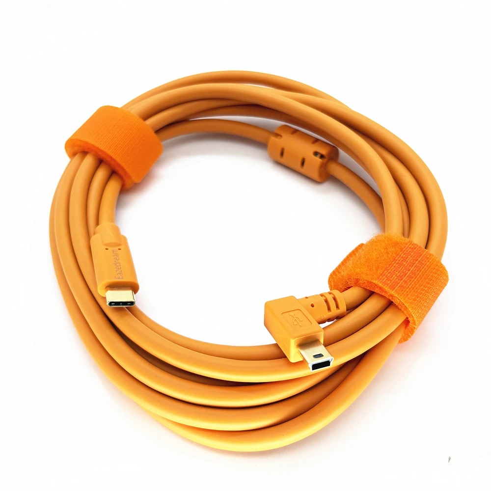3m USB / Type-C to Mini USB Live Stream Tether Cable for Canon 6D 5D Mark II III 7D Camera PC Youtube Capture One IFC-200U USB-C