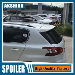 High Quality Abs Plastic Primer Color Car Tail Wing Decoration Rear Trunk Spoiler For Peugeot 308 2014-2015