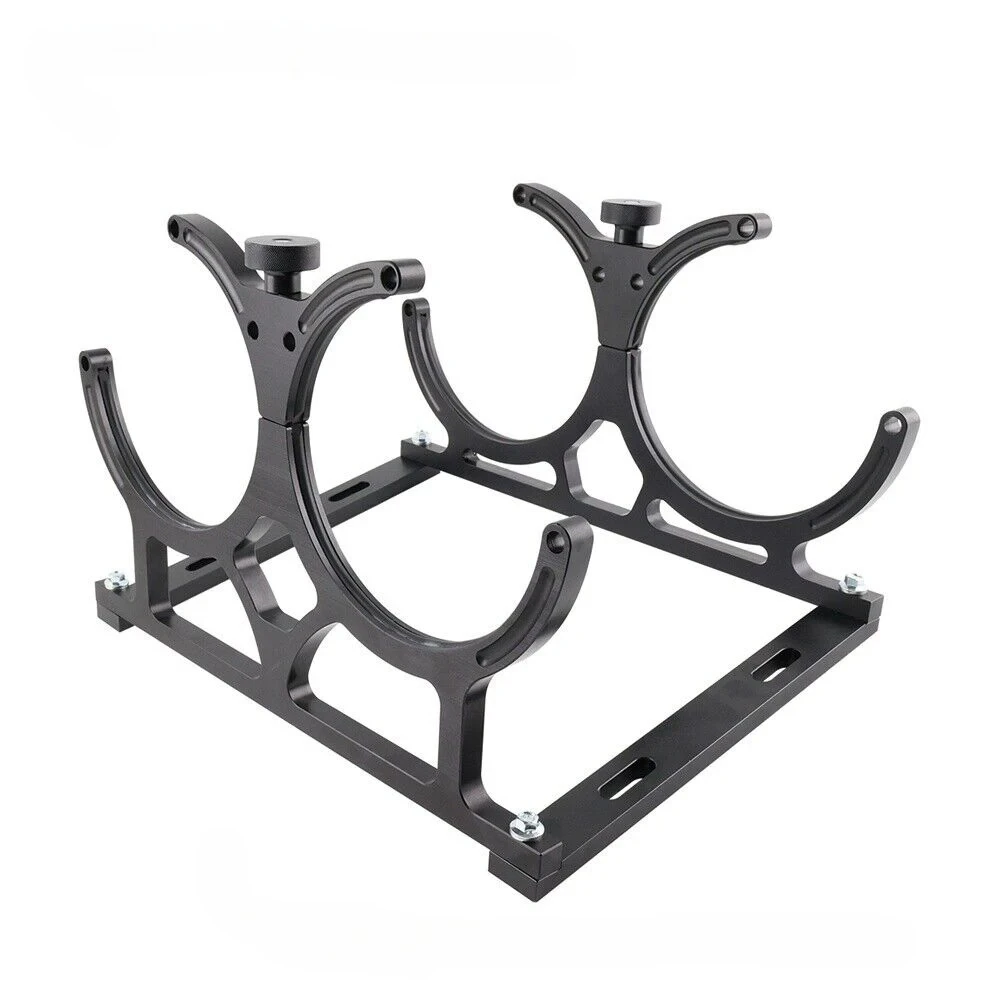 7 Inch Billet Aluminum Dual Nitrous Oxide Bottle Bracket Holder Kit For 10‑15LB NOS Bottles Universal Racing Mount