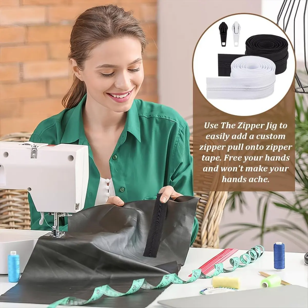 2026 + Zipper Tool Sets 2 Pcs Sewing Zippers By the Yard for Sewing Coats DIY Zipper for Tailor Sewing Crafts