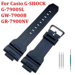 For Casio Watch G-SHOCK G-7900SL GW-7900B GR-7900NV Watchband Waterproof Strap Men Women Bracelet Black Wristband Accessories