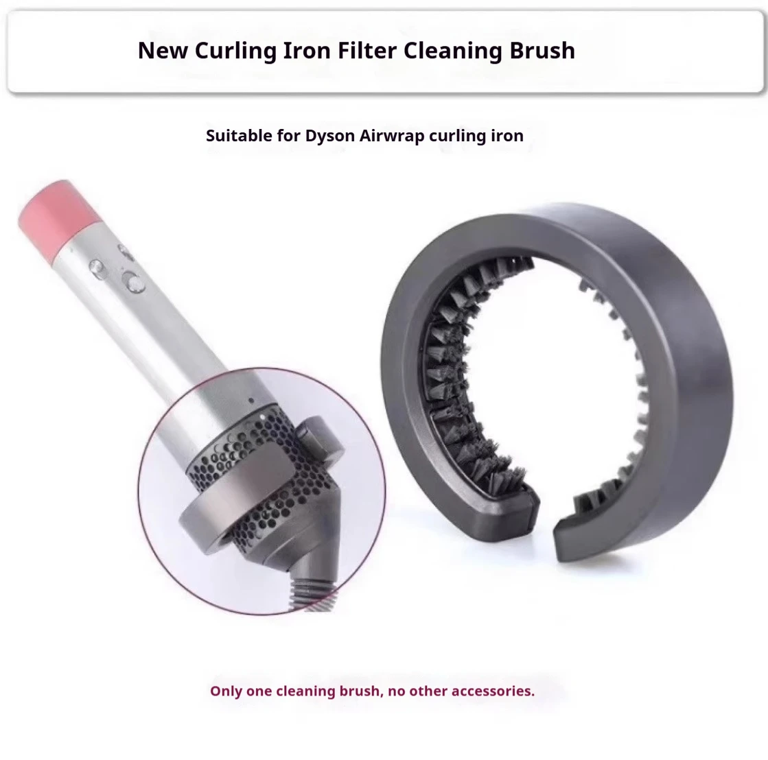 For Dyson Airwrap Filter Cleaning Brush HS01/05 Filter Cleaning Attachment Portable Dust Proof Accessories ABS Material Brush image 4