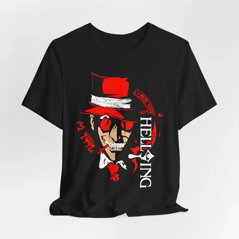 Dark Elegance Äì Hellsing T Shirt with Iconic Gothic Artwork
