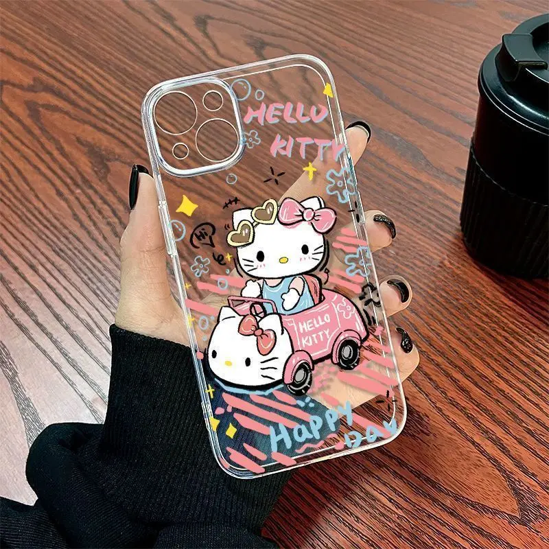 Tr39 Hello Kitty Zachte Hoes Voor Iphone 16 15 14 Plus 13 Mini12 11 Pro X Xs Max Xr 8 7 6 6S 5S Se