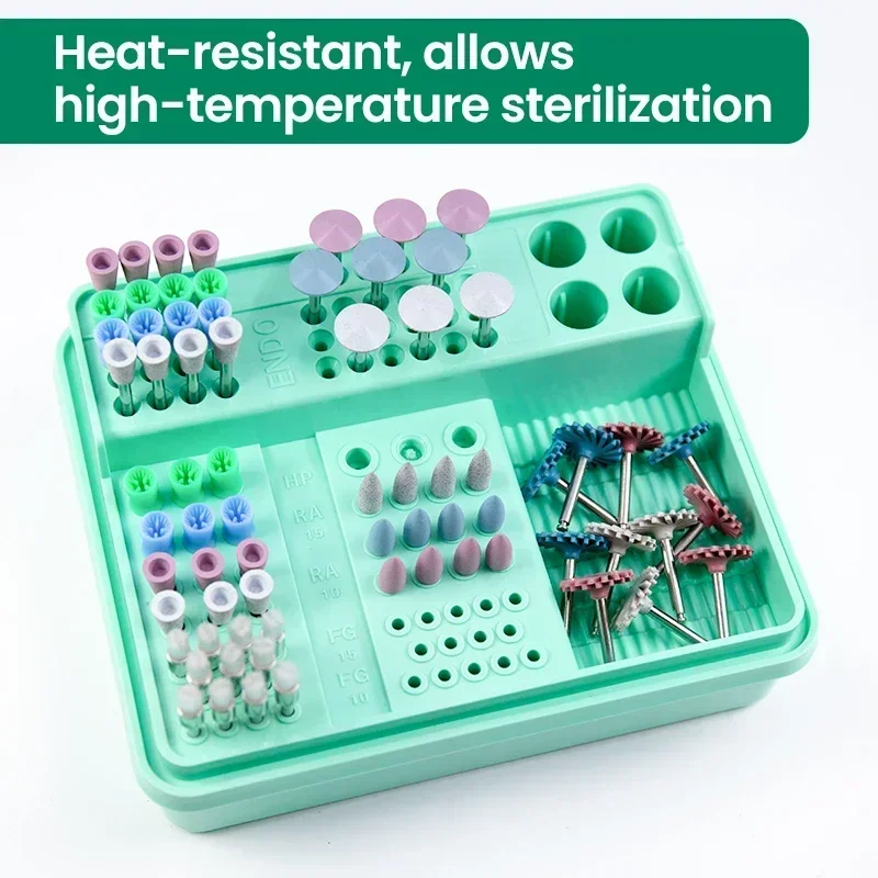 96-Hole Endodontic Instrument Box for High Temperature and Pressure Sterilization and Storage of Dental Burs, Root Canal Files