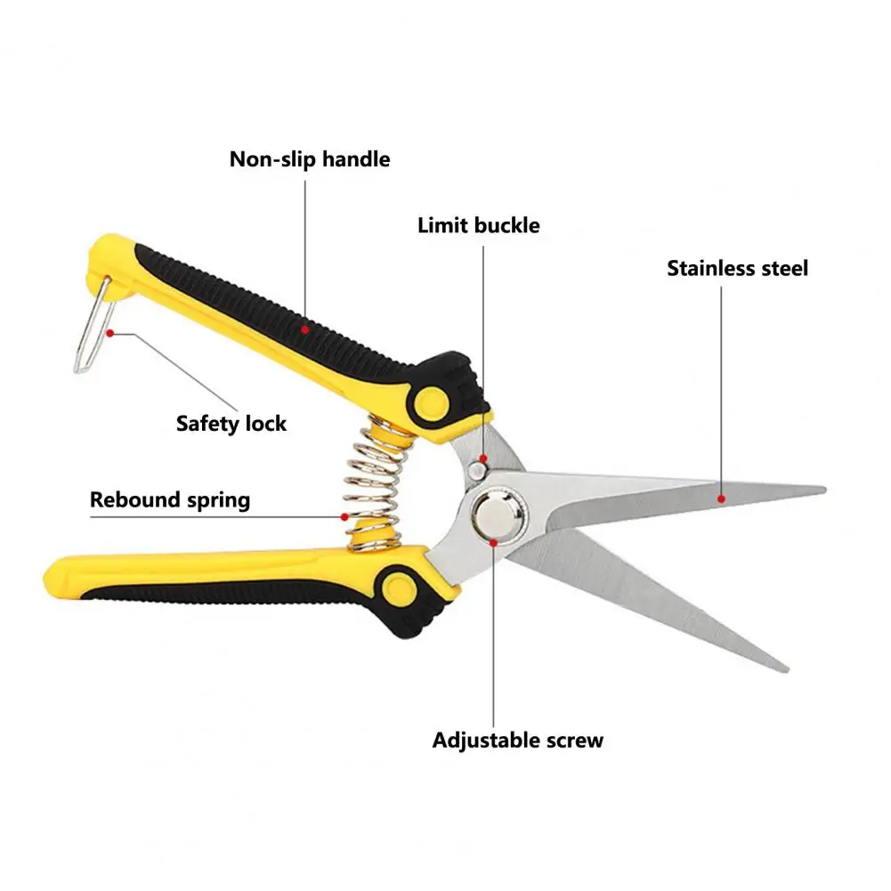 Garden Tools Secateurs Bonsai Shears Metal Gardening Scissor Pruning Tool Hand Cutter Fruit Picking Weed Household Potted 1PC