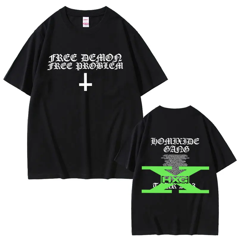 

Rapper Homixide Gang Shot or Not Graphic Tshirt Summer Playboi Carti Opium T-shirt Men's Hip Hop T Shirts Male Oversized Tees