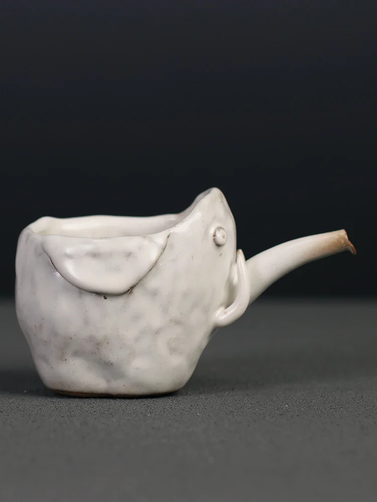 Taza de Té de Justicia Pública Hecha a Mano Zhu Xingfang Elephant, Cerámica Rústica, para Preparar Té Hojicha, Juego de Té Japonés