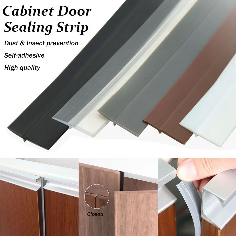 TPE Wardrobe Seal Insect-proof Gap Filling Dust-proof Strip Cabinet Door Strip Self-Adhesive Seal Strip