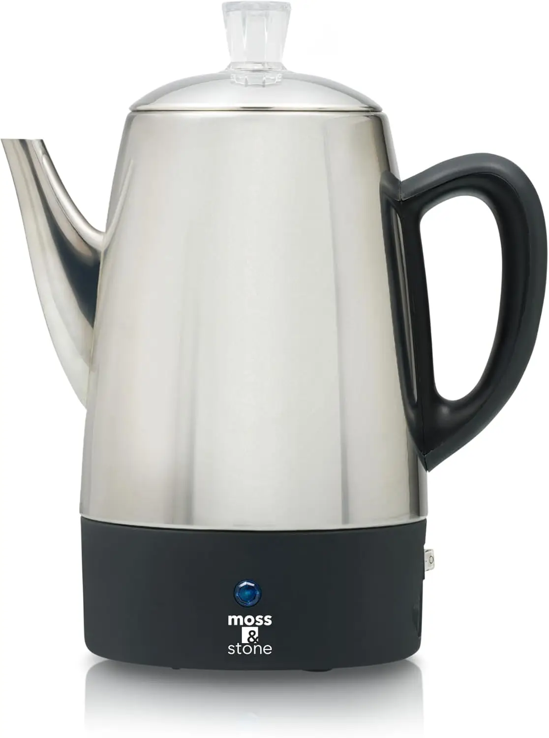 

Electric Percolator Coffee Maker, 10-Cup Stainless Steel with Keep Warm Function and Removable Basket