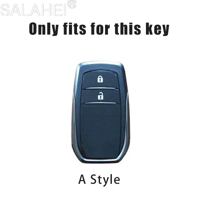 Car Key Case Fob Cover Holder Shell For Toyota Yaris Cross Hilux Innova Fortuner Camry Land Cruiser 200 300 Prado Crown TLK 200