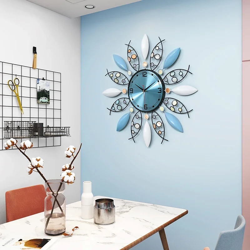 Silent Design Wall Clocks Modern Nordic Simple Metal Wall Art Interior Clock Wall Large Digital Reloj Pared Ornaments Home Decor