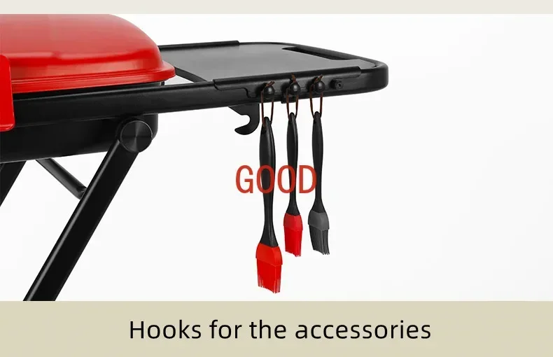 Садовые портативные складные грили для кемпинга на открытом воздухе для барбекю с тележкой, угольный гриль для барбекю