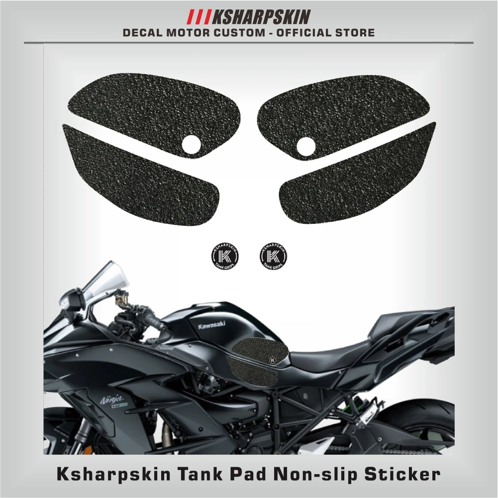 

Motorcycle protection pad tank grip fuel tank pad sticker gasoline knee traction side Non-slip decals for Kawasaki Ninja H2 SX