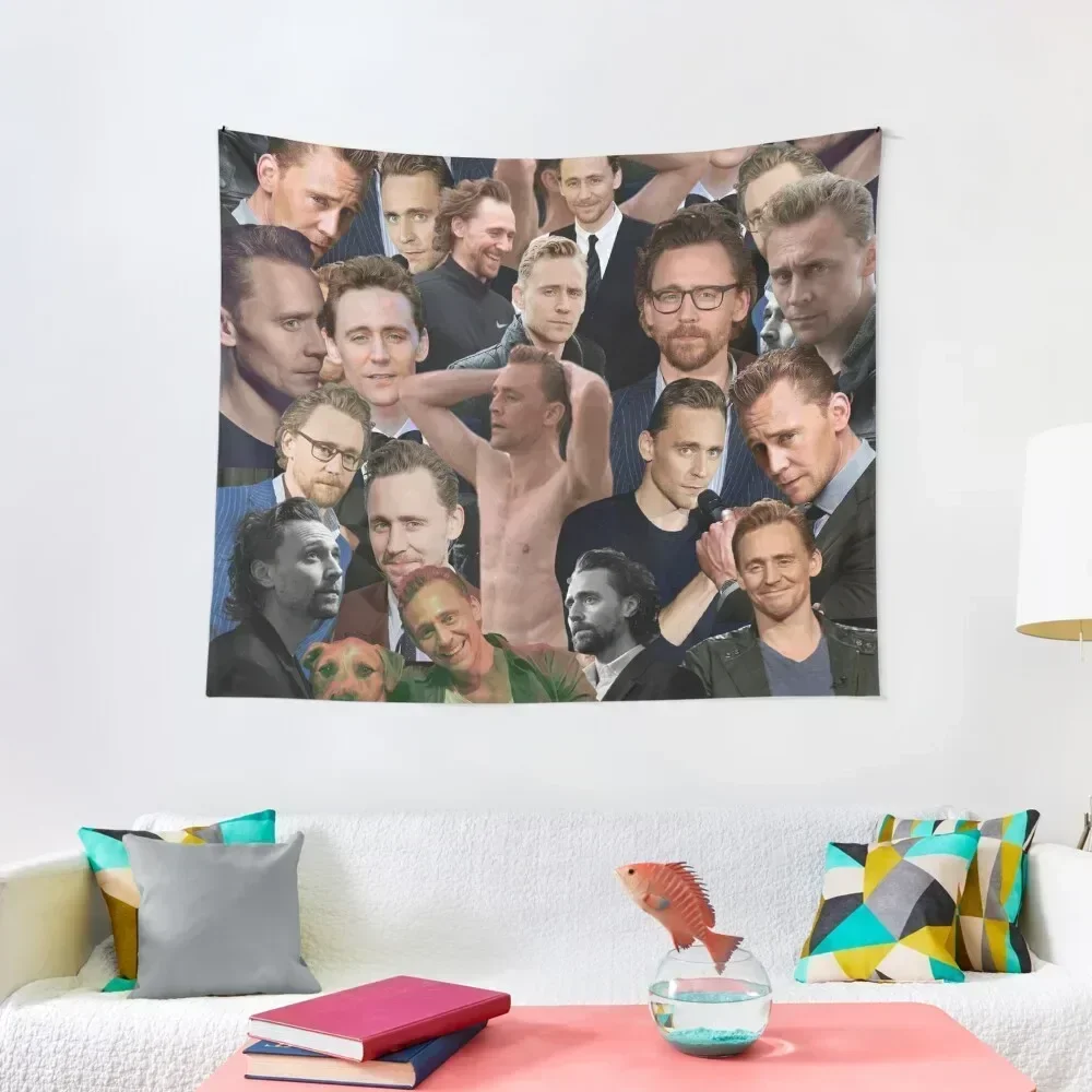 

Tom Hiddleston photo collage Tapestry Decorative Wall Mural Decorations For Room Home Decorations Tapestry