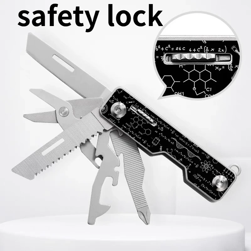 9-in-1 Outdoor Portable Foldable Multi Functional Tool with Multi Purpose Safety Lock Hand Tool Set