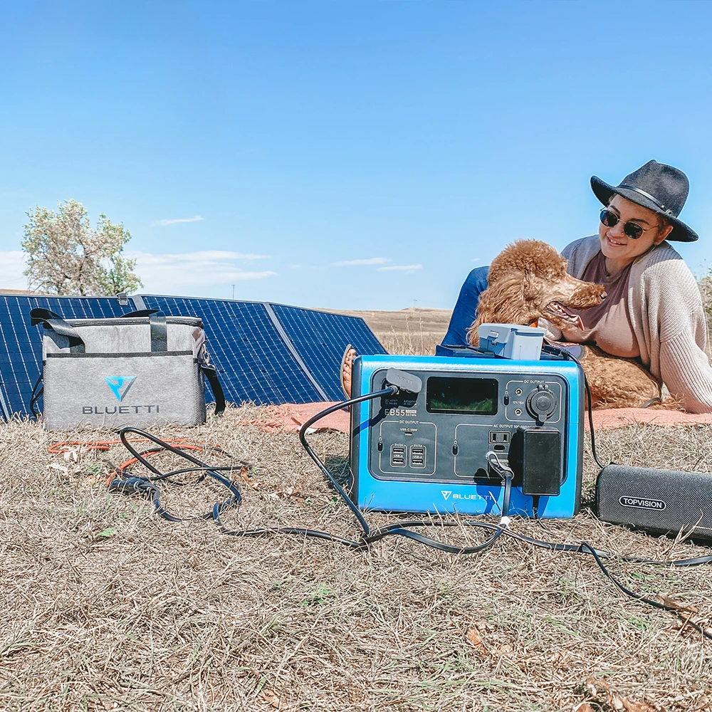 EB55+PV120 Battery Solar Panels Lifepo4 Quick Charge Best Portable Solar Generator